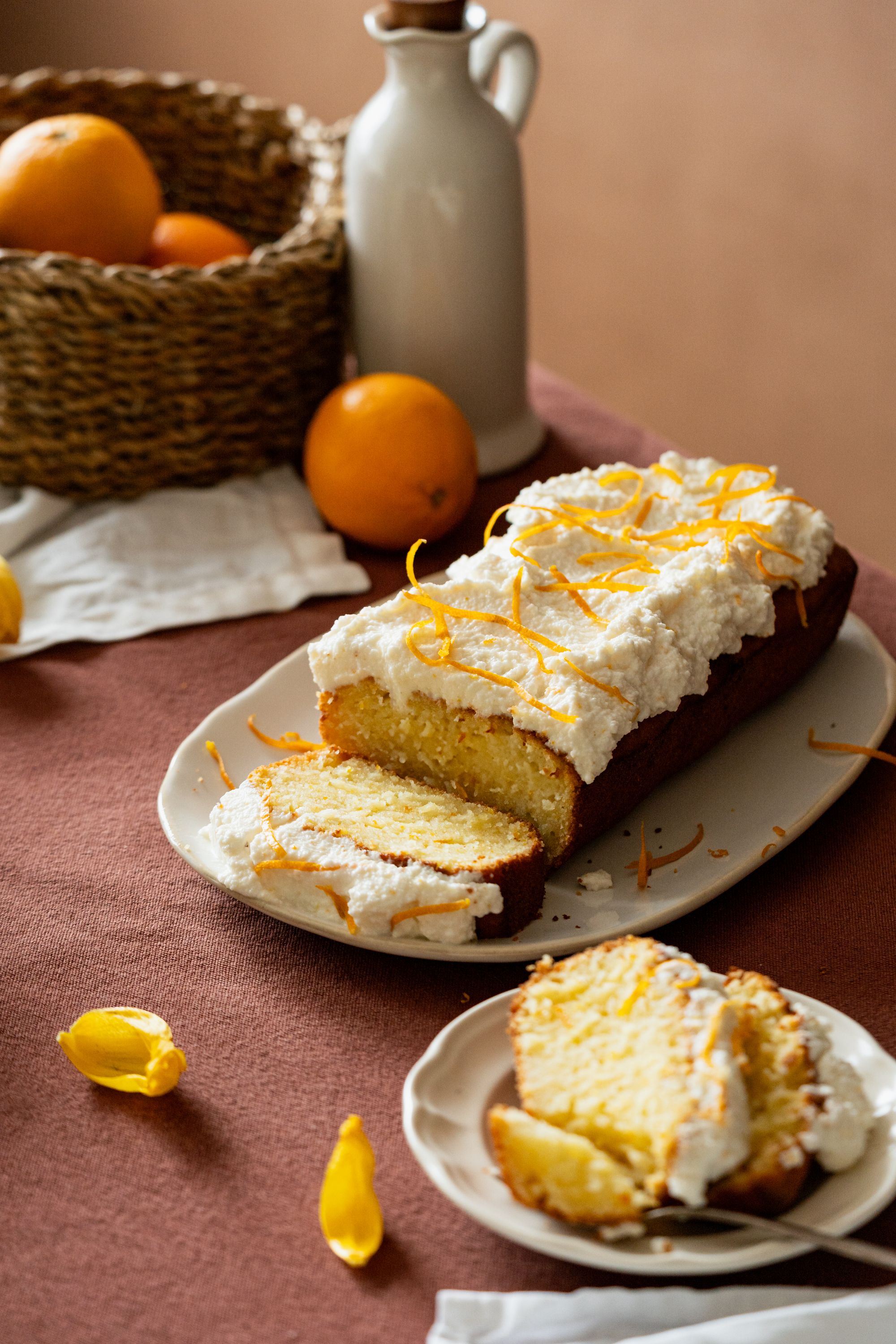 Chec cu portocale și ricotta