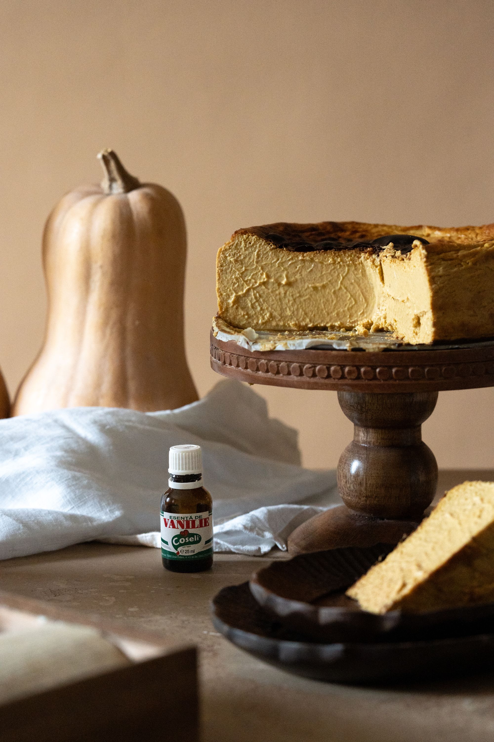 Basque Cheesecake cu dovleac copt