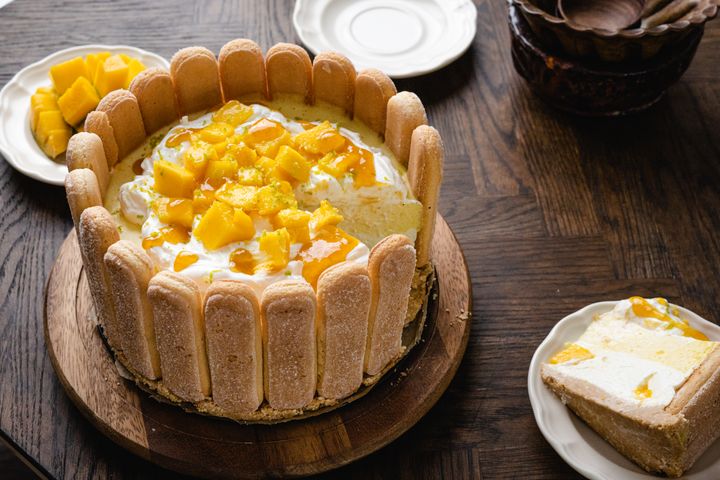 Mango Double Cheesecake