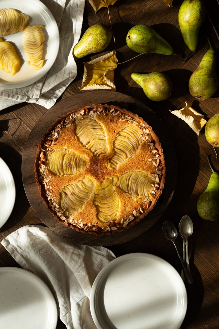Tartă frangipane cu pere